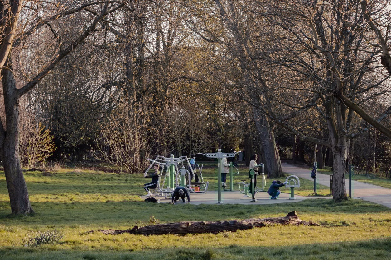 People walking for exercise on National Walking Day
