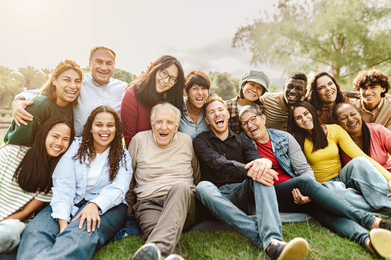 People having fun outdoors for National Fun Day