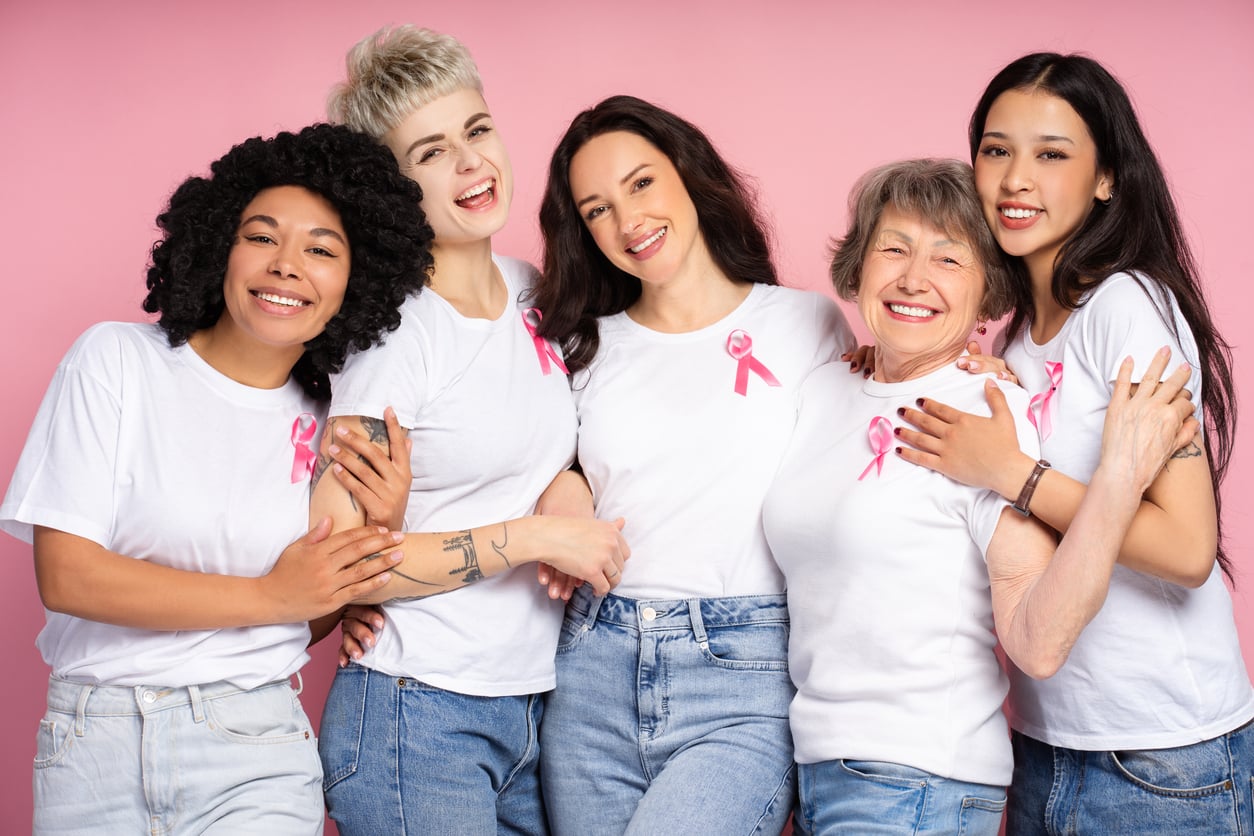 Cancer awareness ribbon for National Cancer Control Month