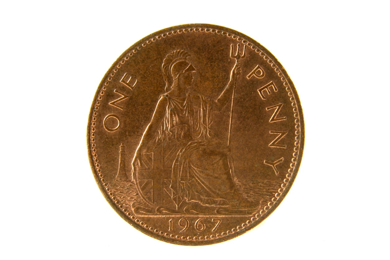 Penny coin for National One Cent Day