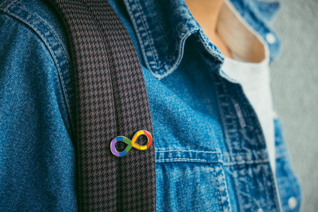 Autistic Pride Day rainbow infinity symbol