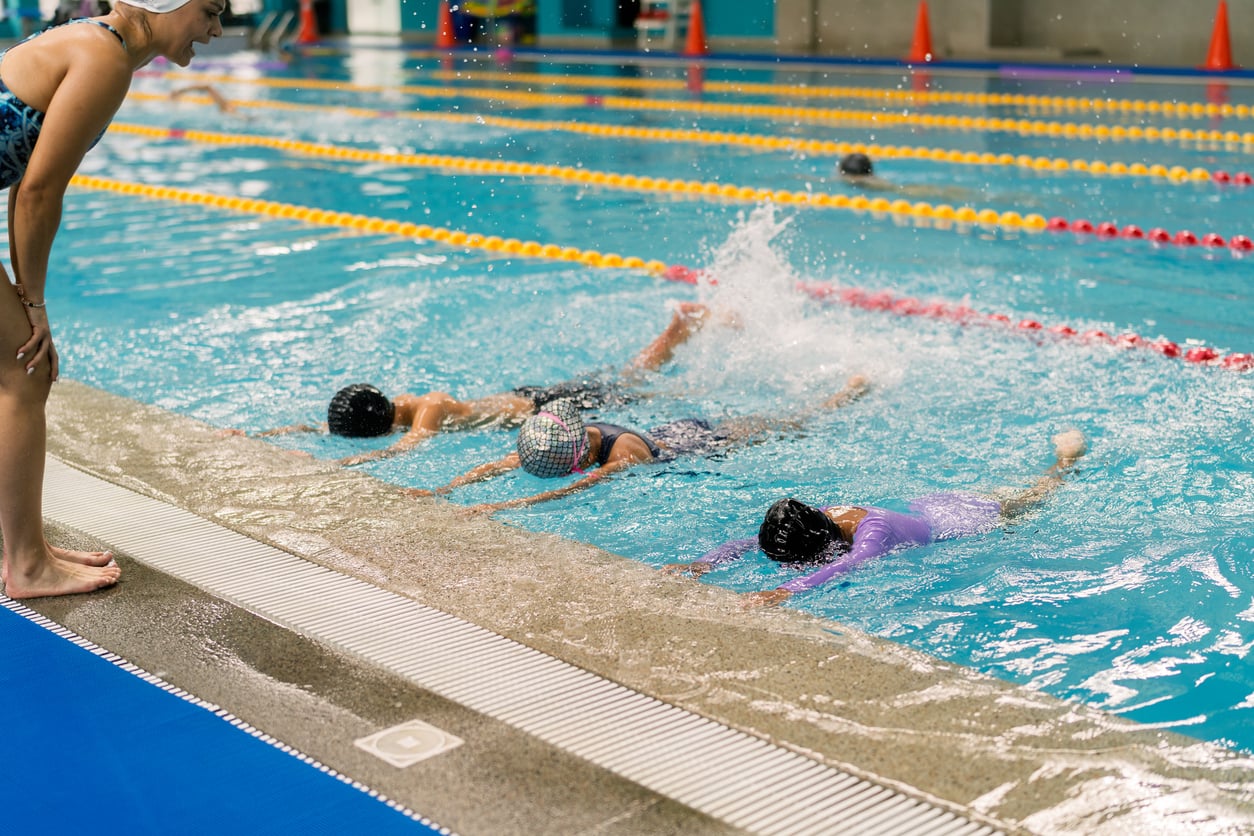 Children learning water safety for Drowning Prevention Week