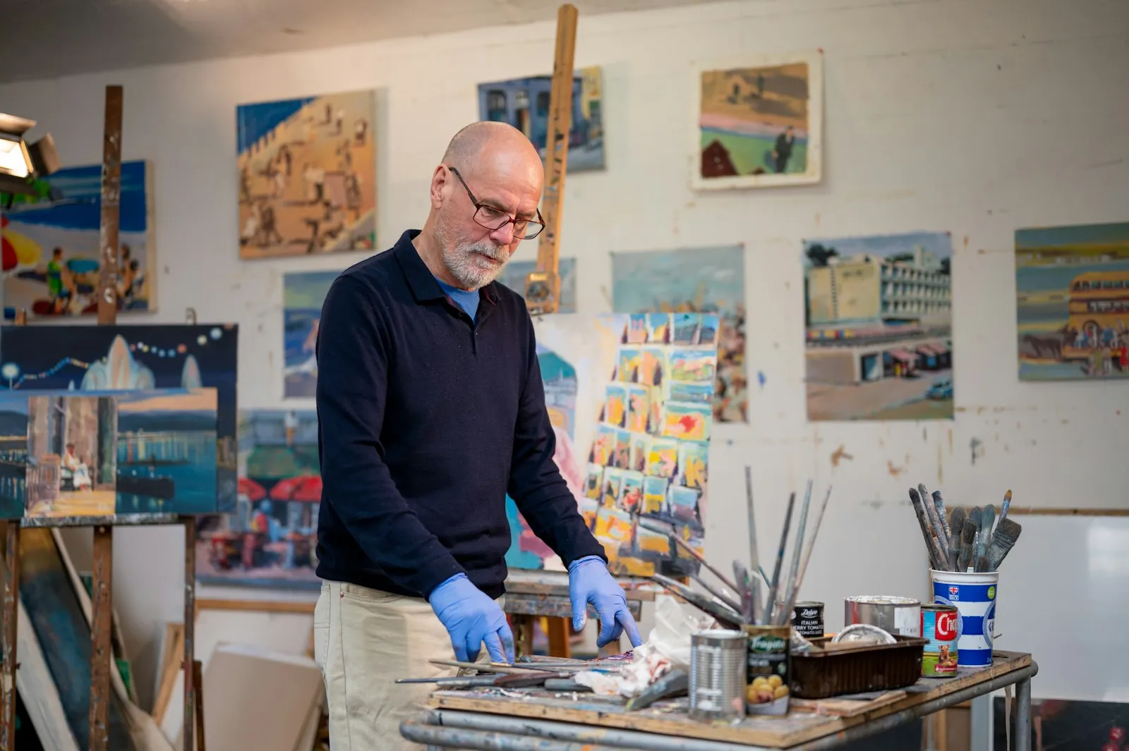 International Artist Day: an artist at work in his studio