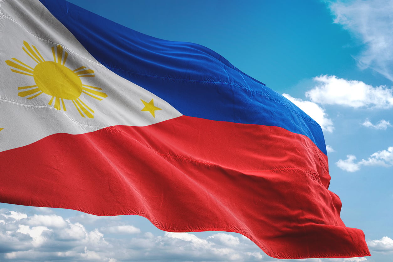 Philippine flag waving on Independence Day