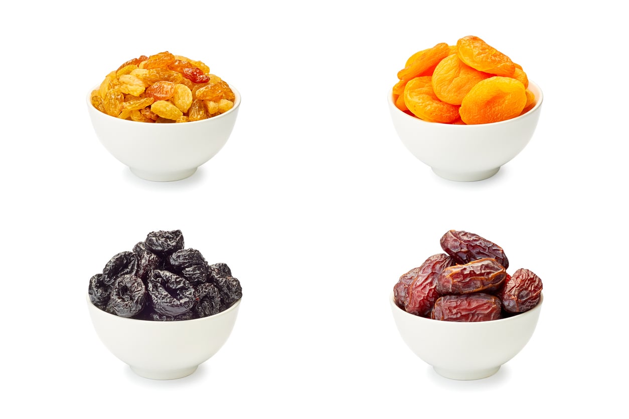 Bowl of dried prunes celebrating National Prune Day