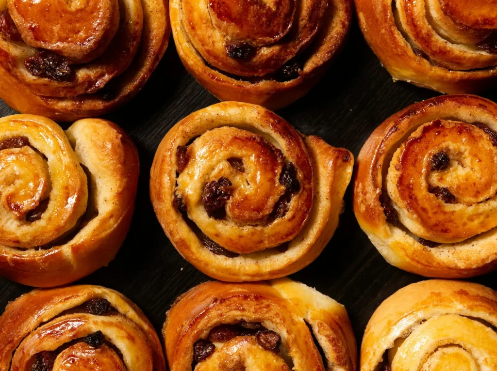 National Cinnamon Roll Day: freshly baked cinnamon rolls