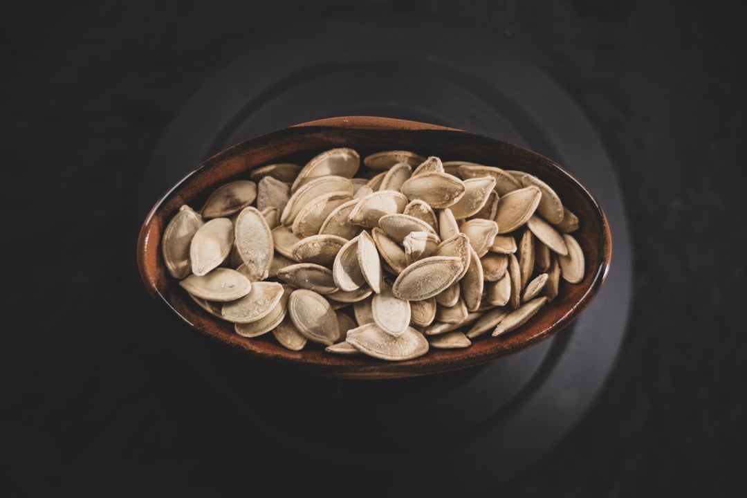 A bowl of roasted pumpkin seeds
