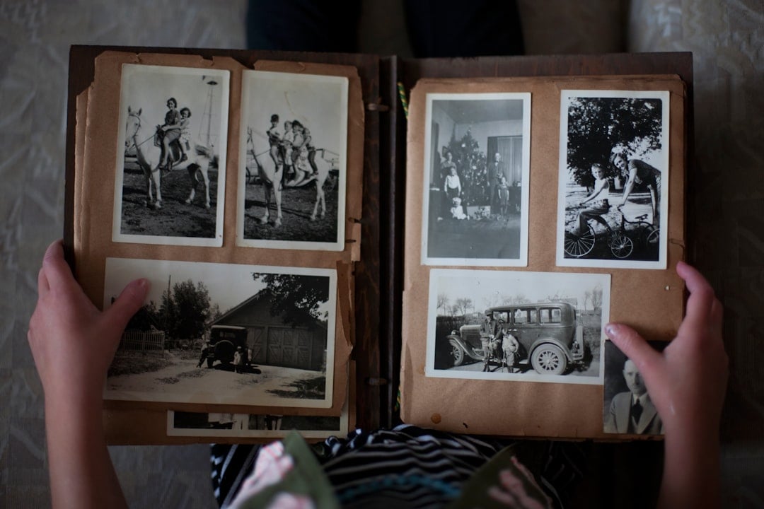 Vintage family photographs representing genealogy and ancestry research for Ancestor Appreciation Day