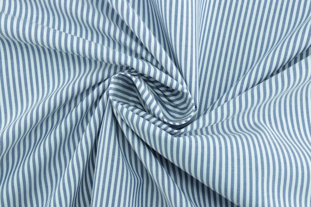 Blue and white seersucker striped fabric, the signature look of National Seersucker Day