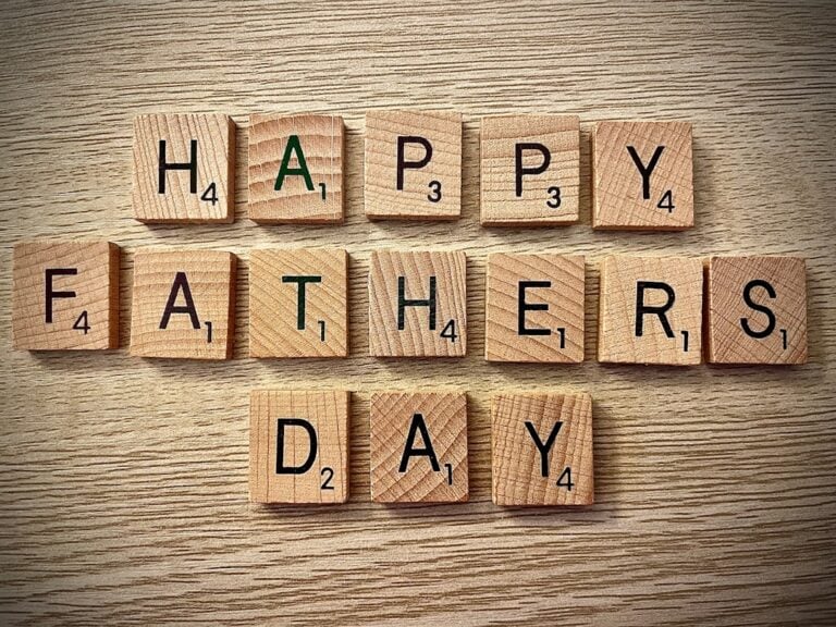 A wrapped gift for Father's Day