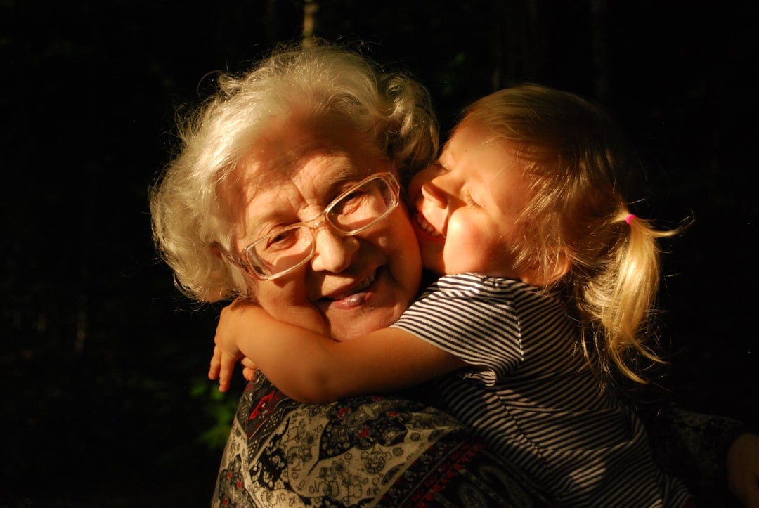 A grandparent and grandchild together on Grandparents Day