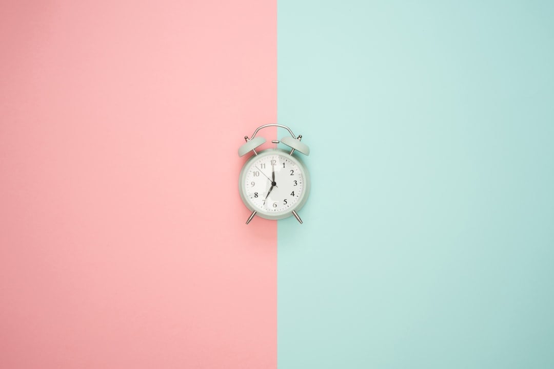 Clock and planner representing time management