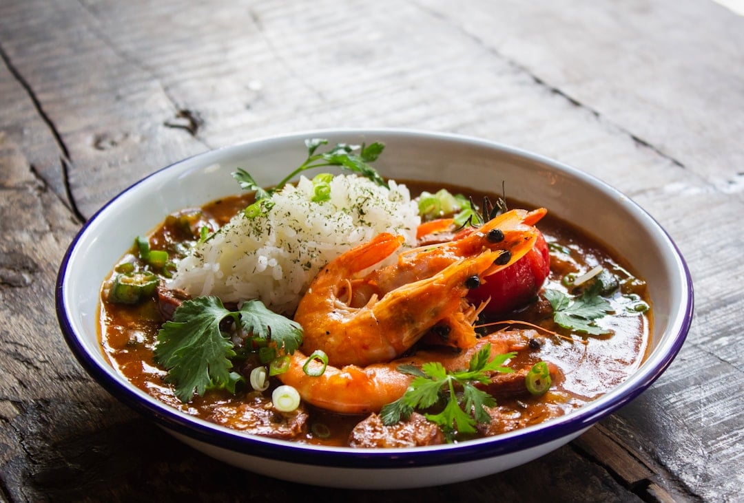 A bowl of Louisiana gumbo for National Gumbo Day