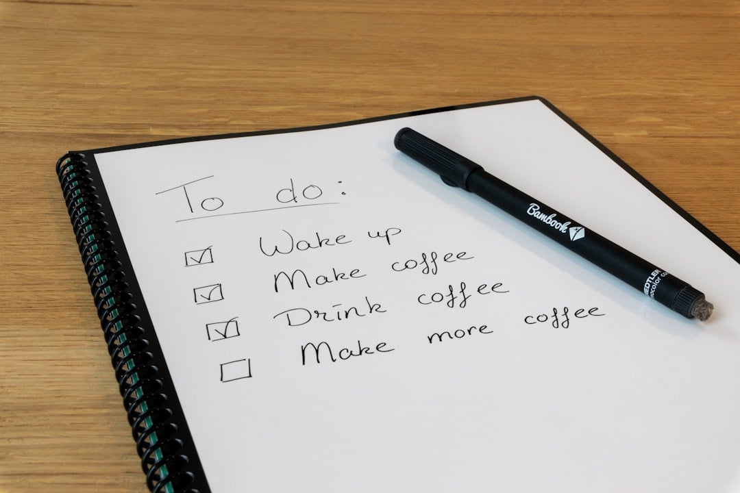 A to-do list on a desk symbolising Fight Procrastination Day