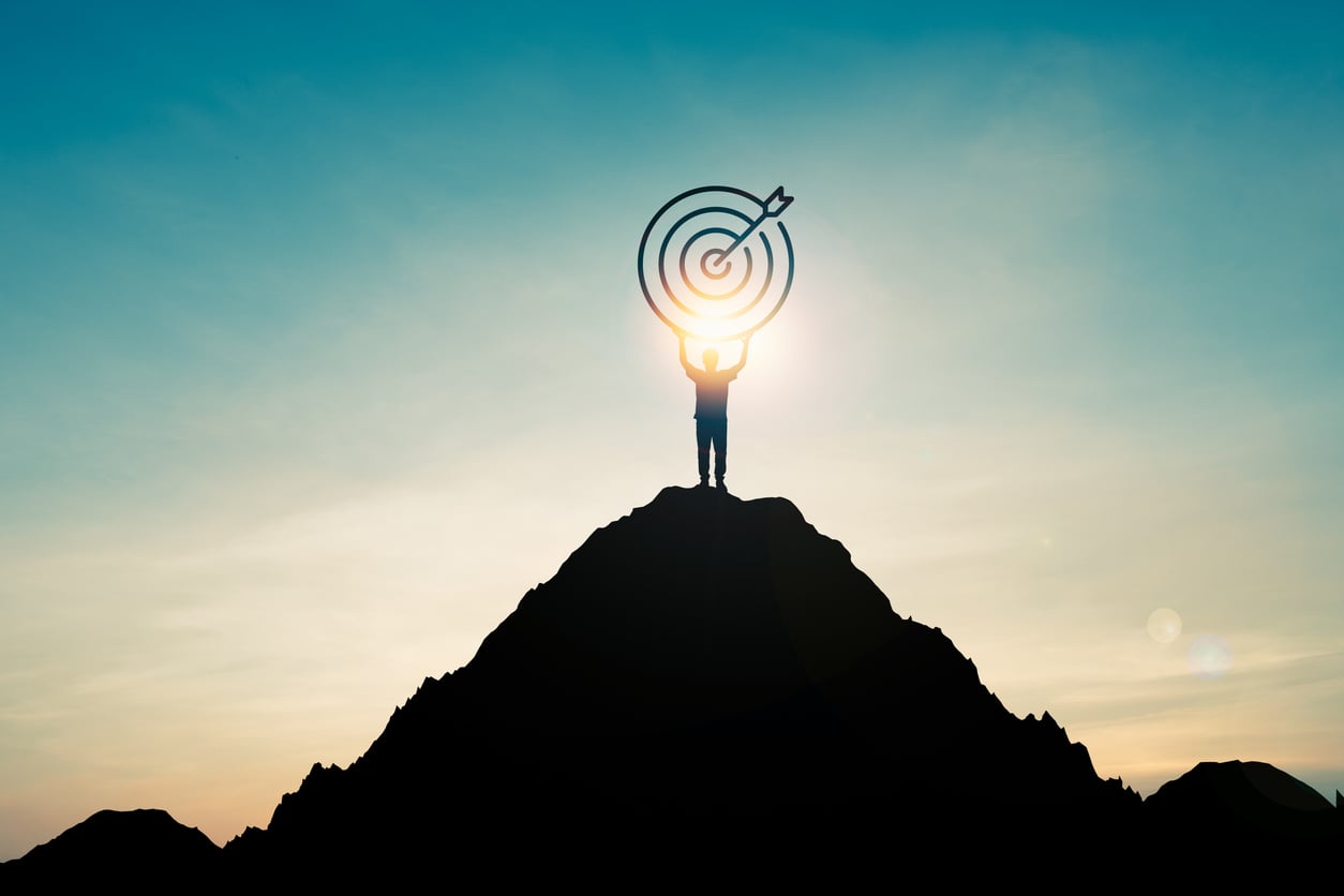 Person celebrating success and motivation