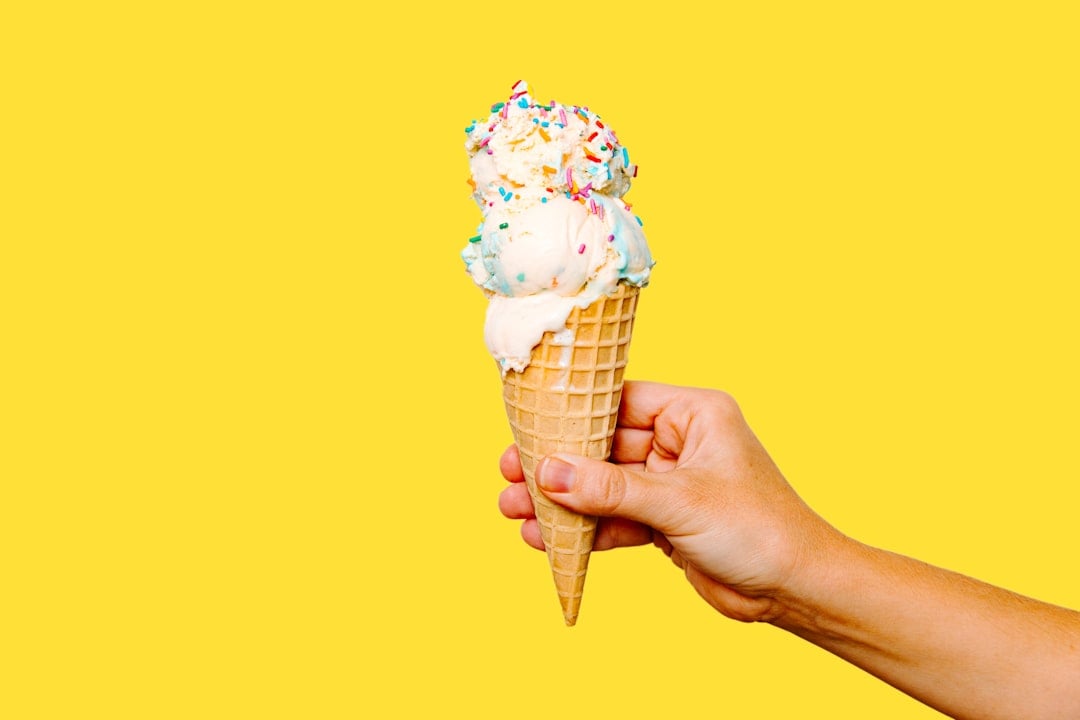 Soft serve ice cream swirl cone — National Soft Ice Cream Day August 19