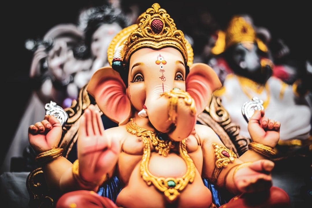 Lord Ganesha idol decorated during Ganesh Chaturthi festival