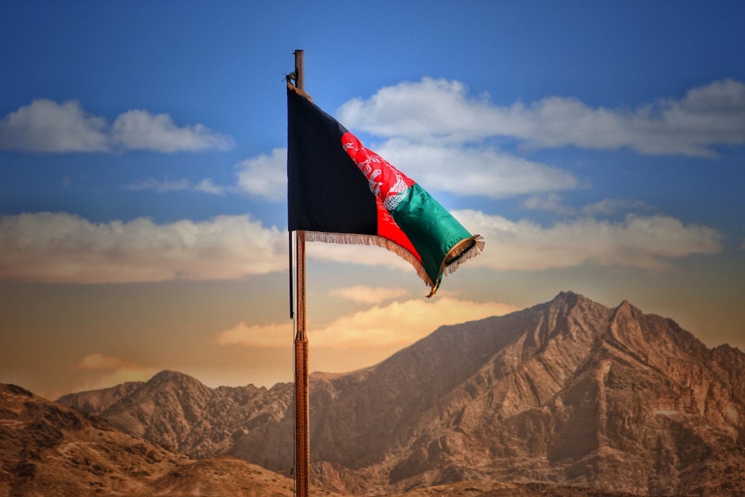 Afghan national flag waving — Afghanistan Independence Day Jashn-e-Istiqlal