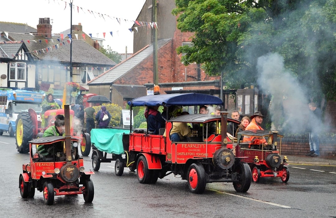 Outdoor festival crowd enjoying a fun competition event in Lancashire, England